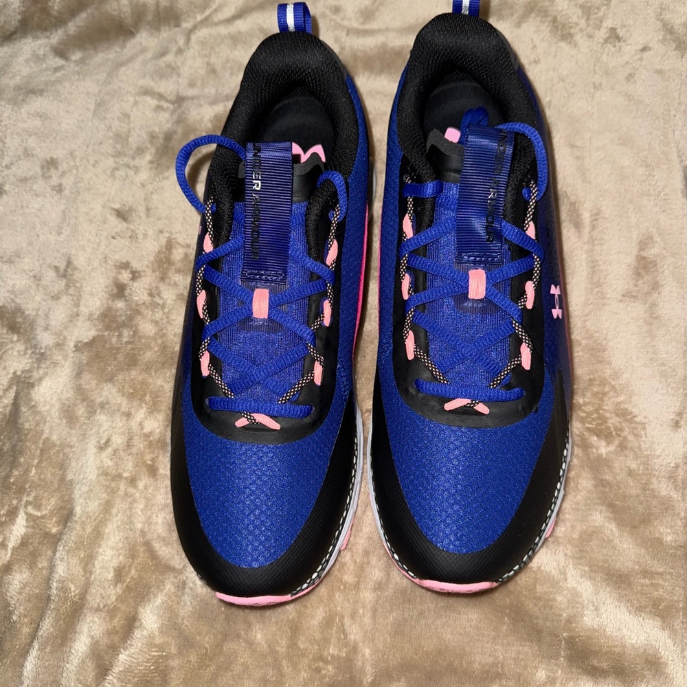 Blue and Pink Athletic Shoes